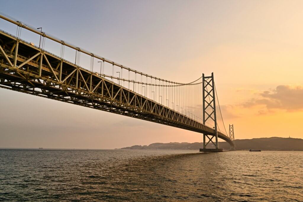 akashi bridge sunset